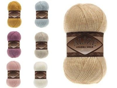 ALIZE Angora Gold Simli Wolle Mischgarn Lurexfaden Glitzer 100g (Farbauswahl)