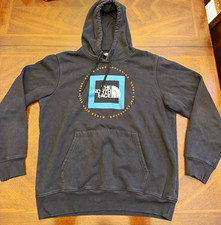 The North Face pullover hoodie black graphic logo size L