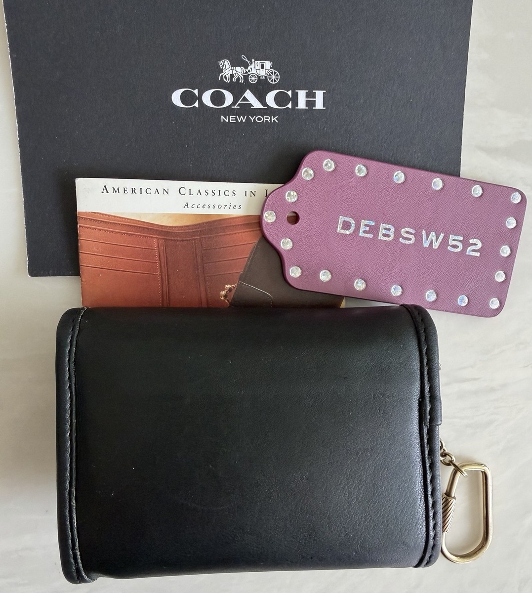 COACH VINTAGE FOREST GREEN LEATHER MULTIFUNCTION WALLET 7219 | eBay