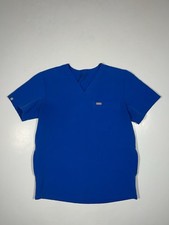 FIGS Scrub Top Womens Technical Collection Royal Blue V Neck Short Sleeve Small