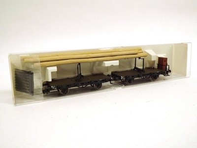 Fleischmann 5252 DR 4-Rad-Flachwagen mit Holzscheitladung (Maßstab HO) Originalverpackt