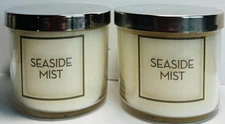 *NEW* SEASIDE MIST ~ 2PK ~  4 oz. Single Wick Candle ~ Bath & Body Works