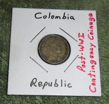 JB RFM 85610 Columbia 1921 1 Centavo Republic Post WWI Contingency Coinage. Good