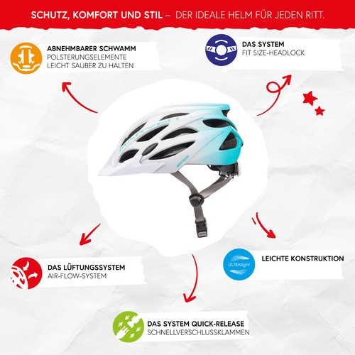 Casco Bici Casco Bici Casco Protettivo per Giovani e Adulti MTB Bike Skate S-L - Foto 10 di 160