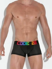 CODE22 Pride Mesh Trunk: Breathable Mesh, Low Rise