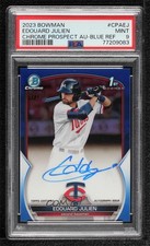 2023 Bowman Chrome Prospect Blue Refractor Edouard Julien PSA 9 MINT Auto qn5
