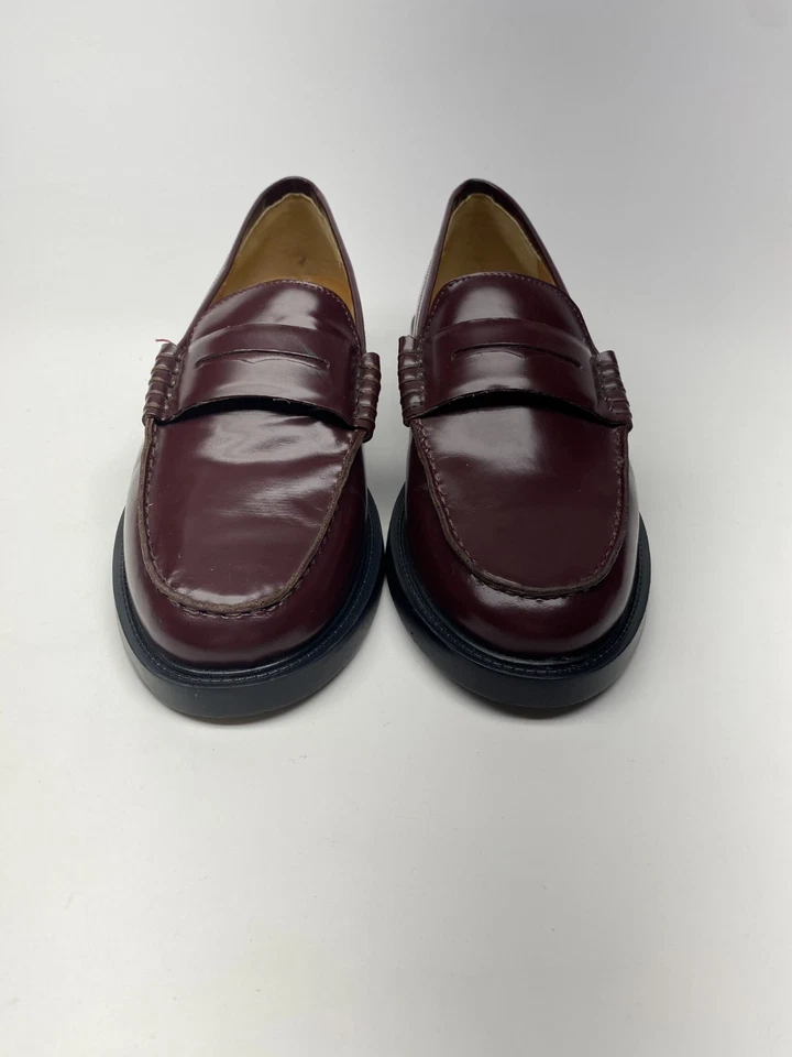 Mocasín Steve Madden Mujer Madison Caja Borgoña Cuero Talla 9.5 Foto 4 de 4