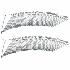 100 Pieces Heavy Duty Galvanized Steel Tent Pegs, Camping Stakes, Tent Spikes