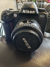 Nikon D100 DSLR with zoom lens , accessories, charger, 2 batteries soft case