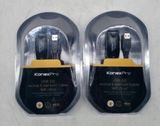 LOT OF 2 KANEXPRO EXT-USB16FT USB3.0 ACTIVE EXTENSION CABLE-16FT