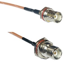 RG316 BNC FEMALE SM BULKHEAD to TNC FEMALE BULKHEAD RF Cable Rapid-SHIP LOT