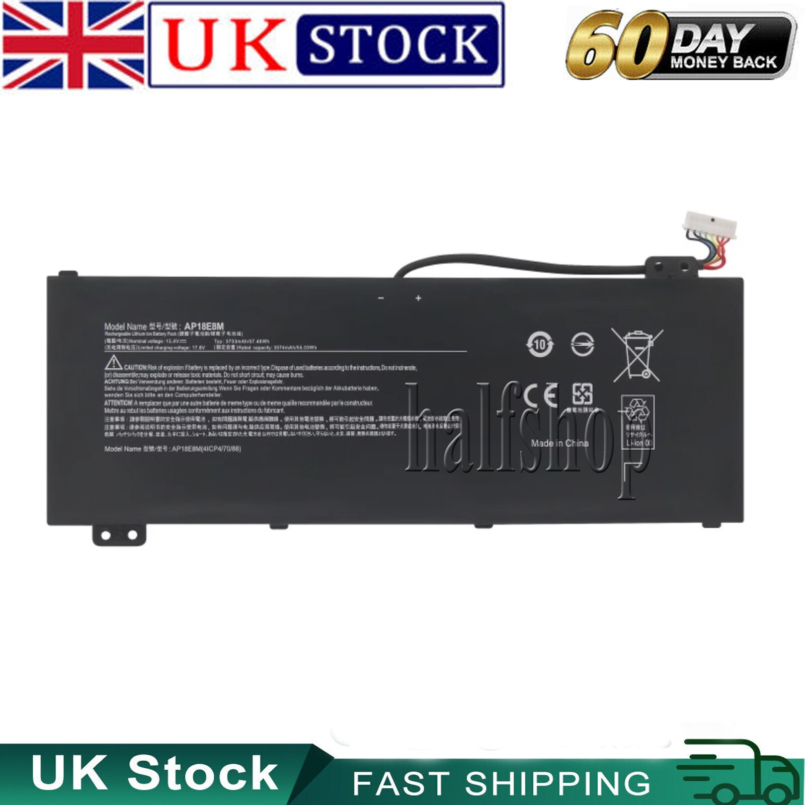 AP18E7M AP18E8M Battery for Acer Nitro 5 AN515-54 AN517-51 Nitro 7 AN715-51 New