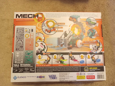 Elenco Teach Tech Mech 5 Mechanical Coding Robot Building Kit--FREE SHIPPING!