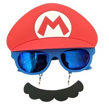 Nintendo Super Mario Bros. Mustache Staches Halloween costume sunglasses