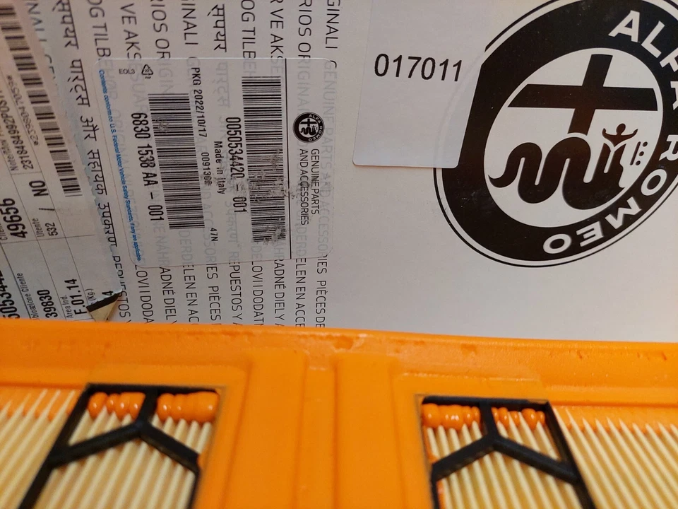 Filtro de aire original Alfa Romeo Giulia 952 2.2 diésel 2016-en 50534420 Foto 4 de 4