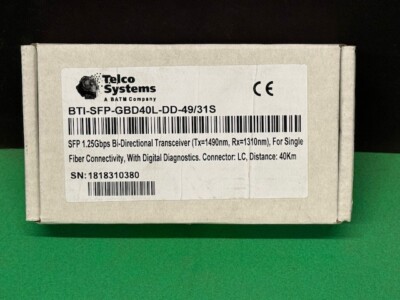 Telco Systems BTI-SFP-GBD40L-DD-49/31S SFP 1.25Gbps Bi-Directional Transceiver
