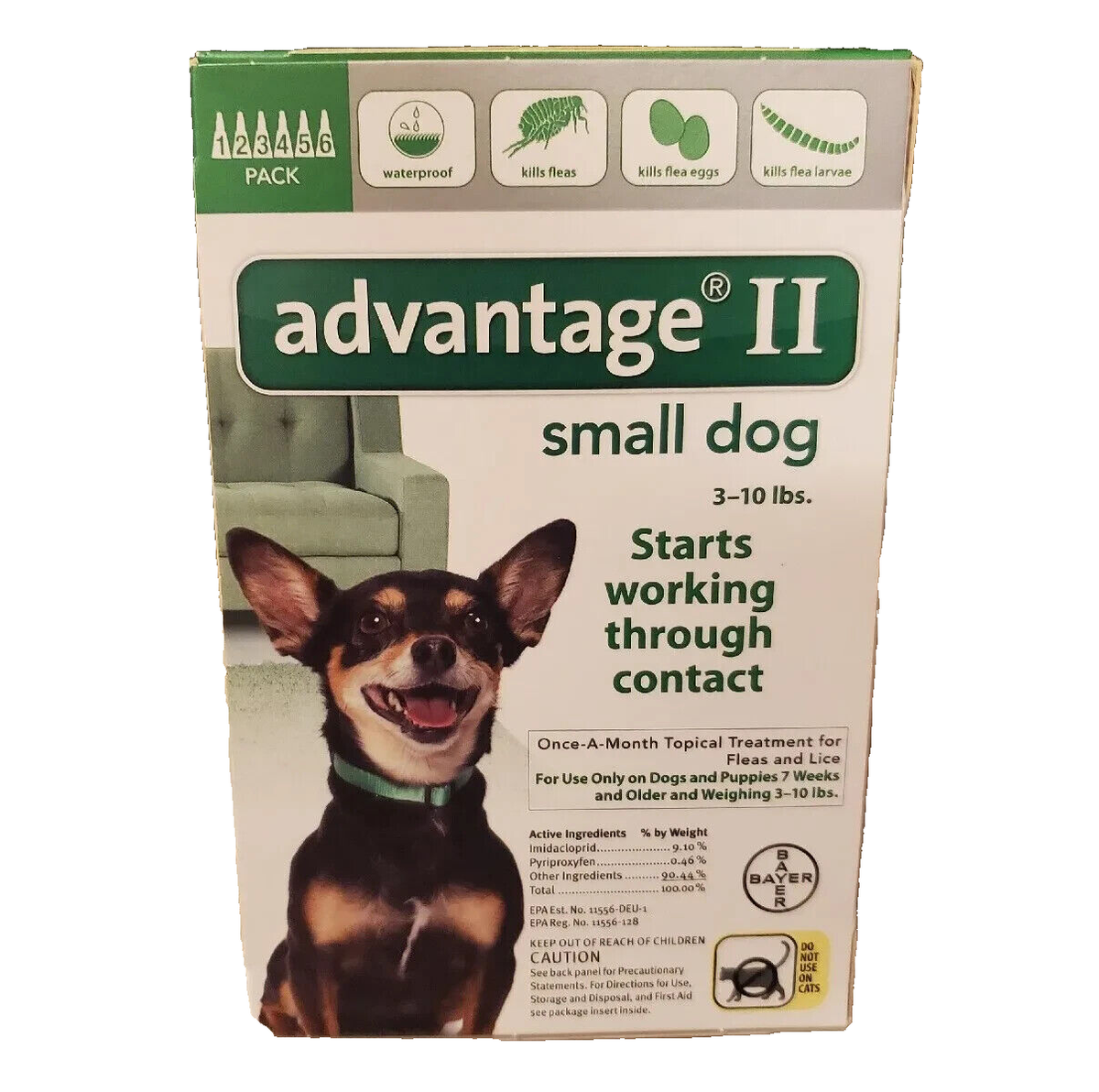 Advantus Safe Flea Treatment For Chihuahuas K9 Advantix II Small
