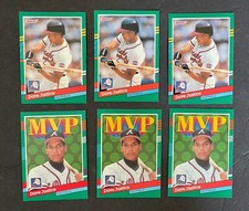 1991 Donruss David Justice 6 Cards [#402 (3) | #548 (3)]