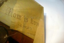 Mom is Love Photo Album - 4" x 6" Photo Frame gold tone metal Make Memories