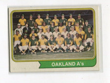 1974 TOPPS BASEBALL CARD #246 WORLD CHAMPION OAKLAND A'S TEAM REGGIE JACKSON