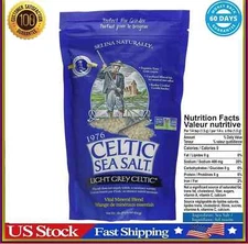 Light Grey Celtic Sea Salt 1 Pound Resealable Bag–Additive-Free,Gluten-Free,454G