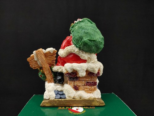 Kurt S Adler Christmas Stocking Hanger Resin Santa Stop Here Chimney HTF - 第 9/12 張圖片