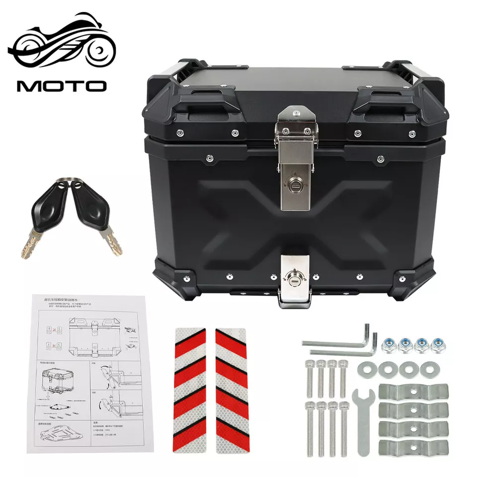 Alforja rígida con estuche lateral de aluminio 36L para motocicleta + estuche superior de 45L caja trasera equipaje Foto 4 de 4