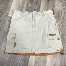 American Eagle Y2K Utility Cargo Tactical Skirt Beige Adjust Hem GORP Women 6