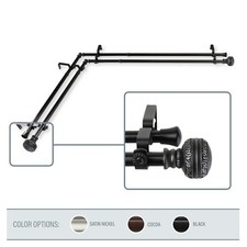 Bead Corner Window Double Curtain Rod 13/16”OD