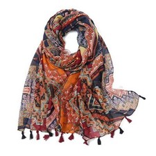 Boho Scarf for Women Lightweight Floral Printed Scarf Fall Winter Floral 12