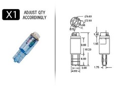 Blue 1-point 74 Style Led Replacement Instrument Cluster Gauge Bulb Blue 1-point 74 Style Led Replacement Instrument Cluster Gauge Bulb