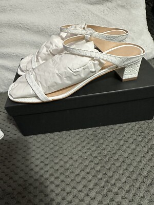 Club Monaco Woman Marnee Sandal White Brand New Size US 9. 5 EUR 39.5 Free Ship