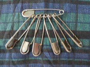 Vintage (7) Large Safety Pin 5" approx Military Laundry/Horse Blanket