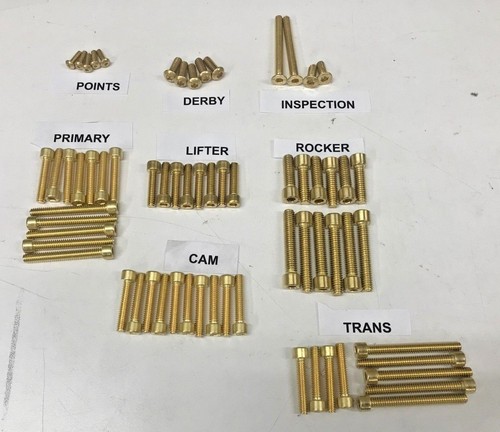 2000 - 2006  HARLEY SOFTAIL BIG TWIN BRASS ALLEN ENGINE BOLT bobber chopper BB9 - Afbeelding 3 van 3