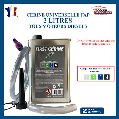 PARTSLINE 3L Additif FAP cérine Universelle 3 litres + kit de remplissage Eolys Infineum
