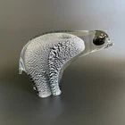 Vintage Large Vincenzo V Nason Murano Art Glass Polar Bear Sculpture Paperweight
