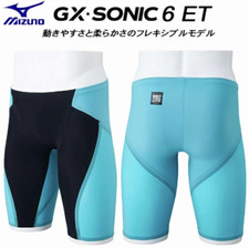 MIZUNO GX SONIC 6 ET FINA N2MBA503 Black Turquoise Swim Suit Men From Japan