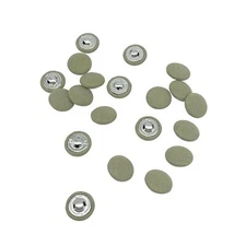 Green Fabric Cloth Covered with Metal Shank Round Buttons for Suits Gowns Blo...
