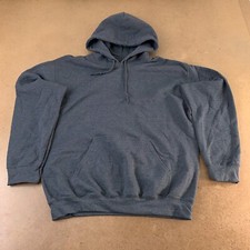 Gildan Heavy Blend Adult Small Charcoal Fleece Pullover Hoodie New