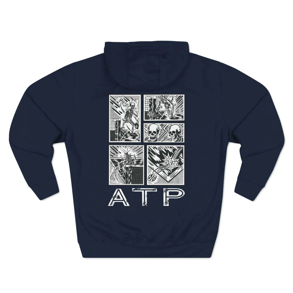 Pickleball - Comic ATP - Three-Panel Fleece Hoodie
