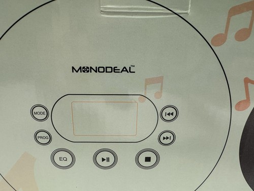 Lettore CD portatile, lettore CD Compact Disc personale ricaricabile MONODEAL con H - Foto 4 di 8