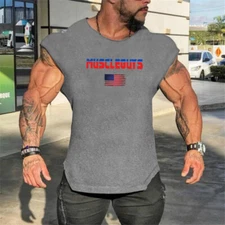 Men Fitness Wholesale Sports Vest Bodybuilding Stringer Workout Tank Tops Cothes