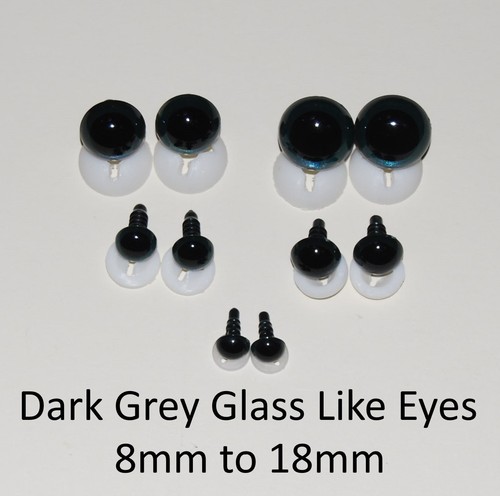 GLASS LIKE EYES - PLASTIC BACKS Teddy Bear Making Soft Toy Doll Animal Craft - Picture 5 of 19