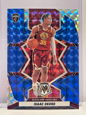 2021-22 Panini Mosaic Isaac Okoro /99 Blue Mosaic Prizm #178