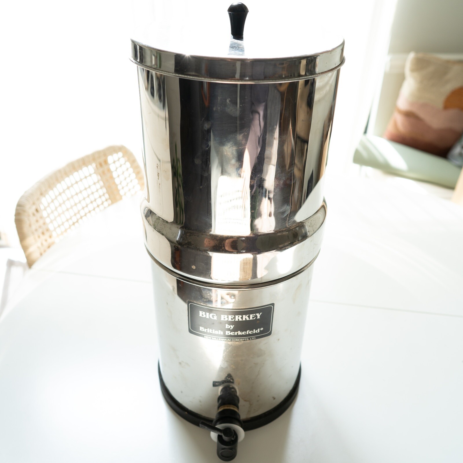 Preowned Big Berkey by British Berkefeld Water Filter 2.25 gal w/ 2