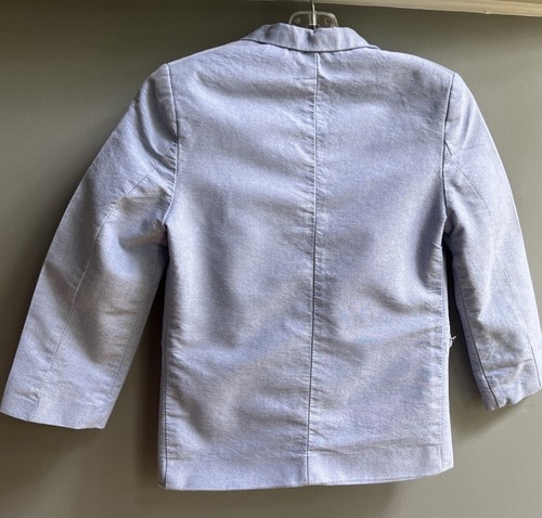 Boys IZOD Blazer 2 Button Size 6 Blue Oxford Cotton Spring Summer Cruise Wedding - Picture 3 of 8