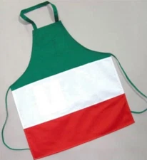 Italian Theme Bib Apron,Poly-Cotton,Chef,Server,Butcher Aprons 2 Pack
