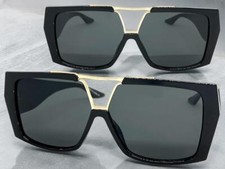 Mens Classic Retro Hardcore Hip Hop Rapper Pimp SUNGLASSES Black Frame Dark Lens