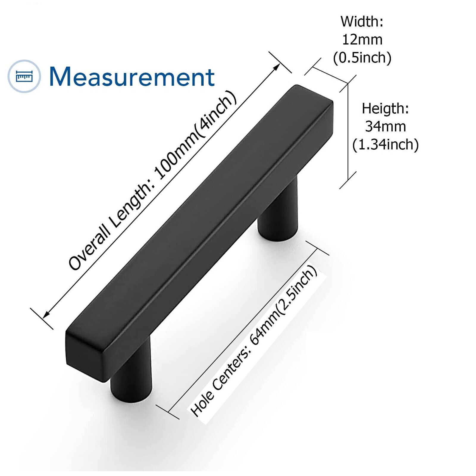 Godneei Türgriff-Set 2er - Vintage Gusseisen Schwarz Für Möbel