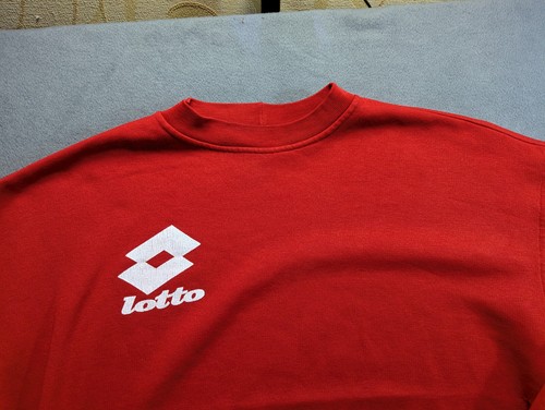 Vintage Lotto Red Sweatshirt Mens size L - Picture 6 of 23